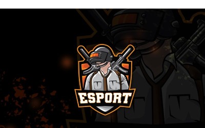 Plantilla de logotipo de Esport Man of War