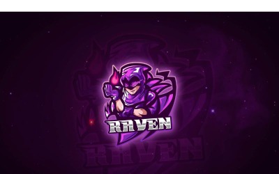 Plantilla de logotipo de Esport Raven
