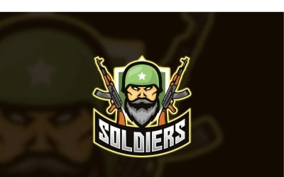 Plantilla de logotipo de Esport Soldiers