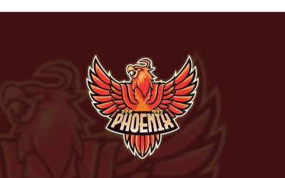 Szablon logo e-sport Phoenix
