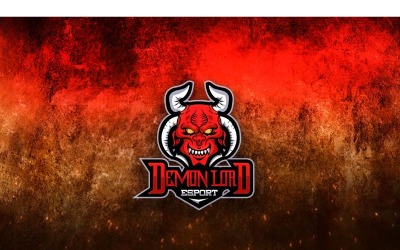 Szablon logo Esport Lord Demon Lord Esport