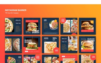 Instagram Banner Burger Queen Social Media Template