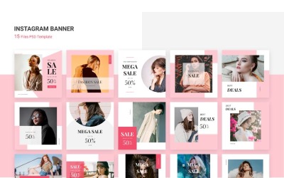 Instagram Banner Mega Sale Social Media Template