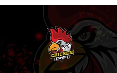 Modèle de logo Esport Chicken