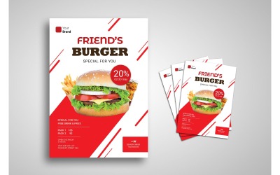 Flyer Burger - Plantilla de identidad corporativa