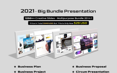 Big Bundle 20 em 1 - modelo multifuncional do PowerPoint