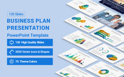 Businessplan Präsentationsdiagramme PowerPoint-Vorlage