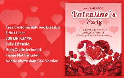 Modello PSD volantino di San Valentino