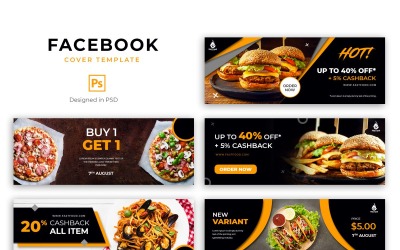 Buono alimentare del modello di Facebook per i social media