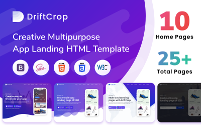 DriftCrop-清洁多用途着陆页模板