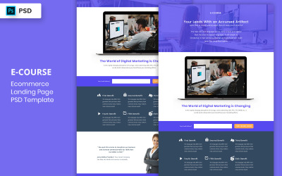 E-cursus bestemmingspagina sjabloon UI-elementen