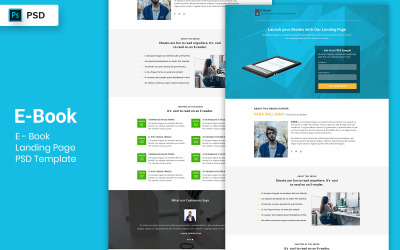Ebook Landing Page Template UI Elements