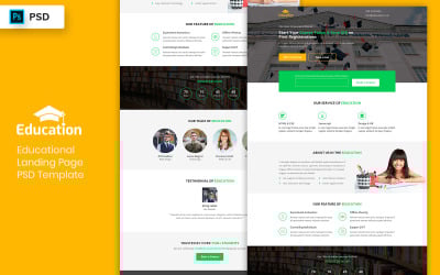 Educational Landing Page Template UI Elements
