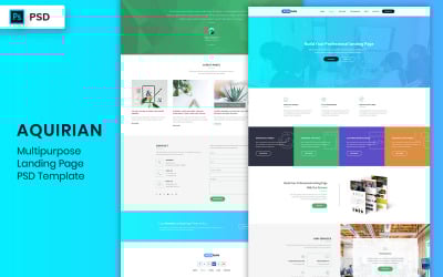 Элементы пользовательского интерфейса многоцелевого шаблона целевой страницы