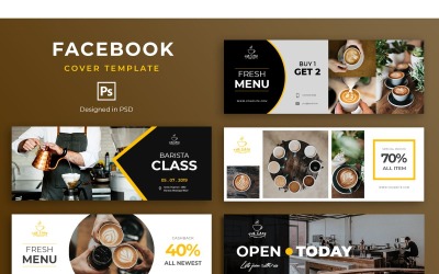 Facebook mall kaffe för sociala medier