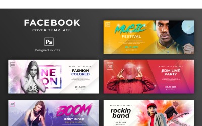 Facebook Template Music Festivals for Social Media