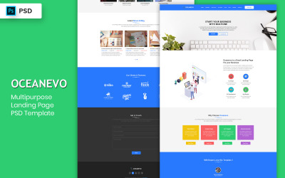 Multipurpose Landing Page Template UI Elements