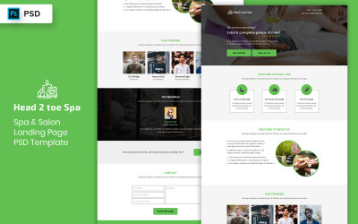 Spa &amp;amp; Salon Landing Page Mall UI Elements