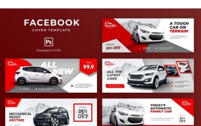 Szablon Facebook Nowy samochód dla mediów społecznościowych