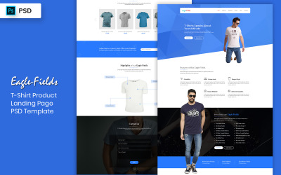 T-Shirt Landing Page Mall UI Elements