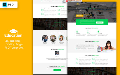 Utbildningsmålsidans mall UI-element