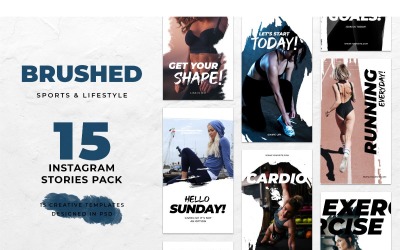 Instagram Template Brushed for Social Media