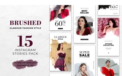 Instagram Template Brushed Glamour Fashion Style per i social media