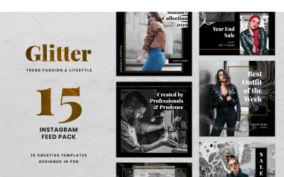 Instagram Template Glitter for Social Media