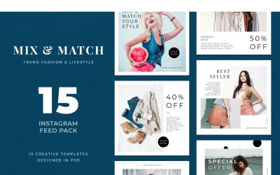 Instagram Template Mix & Match for Social Media