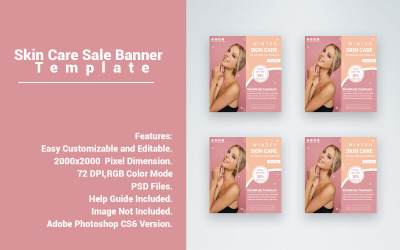 Skin Care Banner Social Media Template
