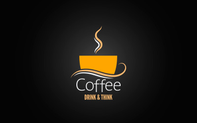 Kaffeetasse Etikett Konzept Konzept Menü. Logo-Vorlage