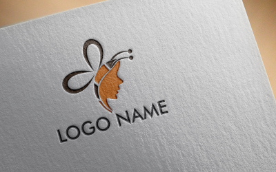 Ladyng platte logo sjabloon