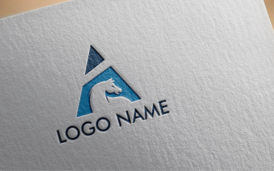 Mektup bir at Logo şablonu