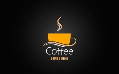 Menu di concetto dell&amp;#39;etichetta della tazza di caffè. Modello di logo