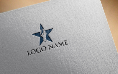 Modello di logo del cavallo stellato
