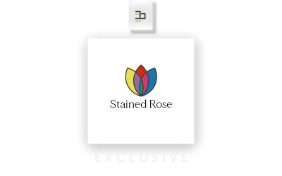Gekleurd met rozen-logo voor elk product