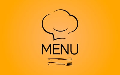 Menu Chef  Design. Logo Template