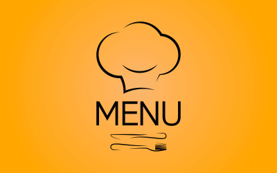 Menu Chef Design. Modelo de logotipo