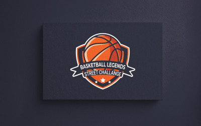 Modèle de logo de basket-ball