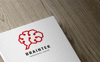 Шаблон логотипа Brain Technolgy