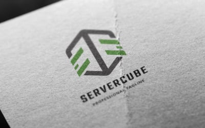 Server Cube Logo Template