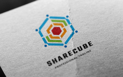 Share Cube Logo Template