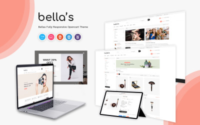 Bellas - Modèle OpenCart de cosmétiques