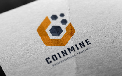 Coin Mine Logo Template