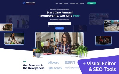 EDUcourse - Online Educational Course Landing Page Template