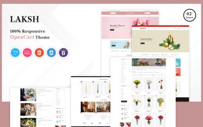 Laksh - šablona OpenCart s květinami