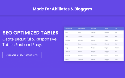 Plugin De WordPress "Superb Schema Tables - SEO Optimized With MicroData" #156079