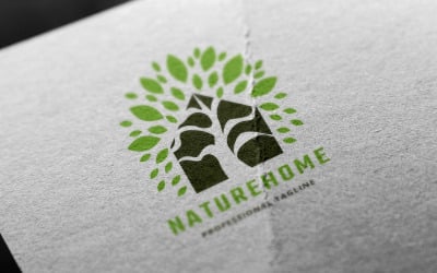 Шаблон логотипу будинок природи