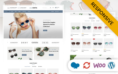 Thème WooCommerce pour Kosta Goggles Store