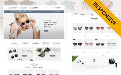 WooCommerce motiv Kosta Goggles Store